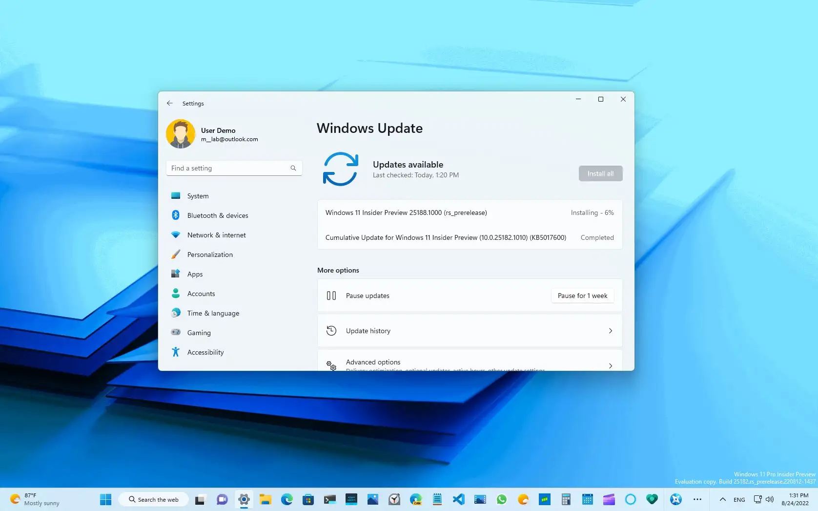微软win11 25188.1000 Dev预览版推送了！新功能一览！