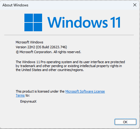 微软宣布Windows 11 Insider Preview Build 22621.746和22623.746推送了！